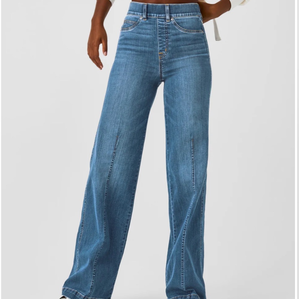 BNWT Spanx Everywear High Waist Wide Leg Jeans S